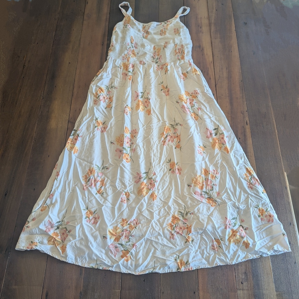 Old Navy Small Floral Cami Smocked Kentucky Derby Dress Ribbed Flowy Spring